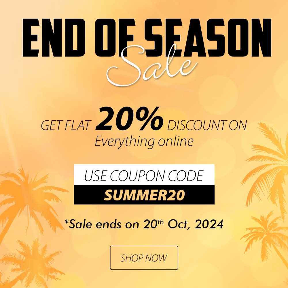 End of Season Sale - Flat 20% OFF